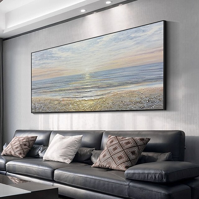 Home & Garden Wall Art | Oil Painting Handmade Hand Painted Wall Art Modern Abstract Seascape Sunset Abstract Landscape Home Dec