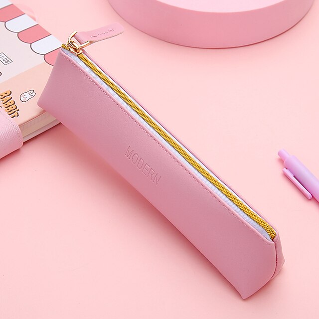 Consumer Electronics Stationery | Pencil Case Pen Pouch Marker Bag Multifunction With Zipper Big Capacity PU Leather for Office 