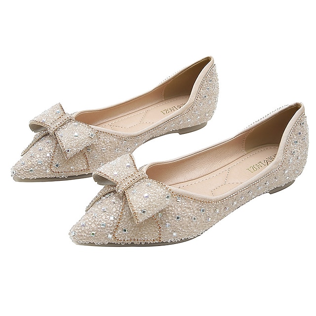 Shoes & Bags Womens Shoes | Womens Flats Formal Shoes Dress Shoes Sparkling Glitter Flat Heel Pointed Toe Closed Toe Elegant Sex