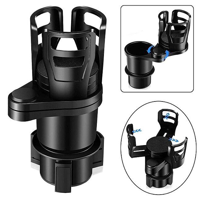 Consumer Electronics Automotive | Dual Cup Holder Expander for Car 2-in-1 Car Cup Holder with Adjustable Base 360 RotatingDual C