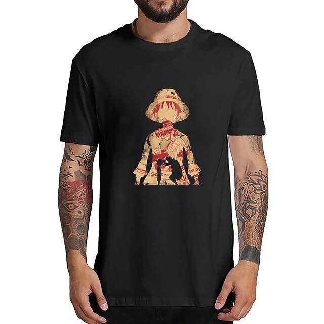 Toys & Hobbies Cosplay & Costumes | Inspired by One Piece Monkey D. Luffy T-shirt Cartoon 100% Polyester Anime Harajuku Graphic 