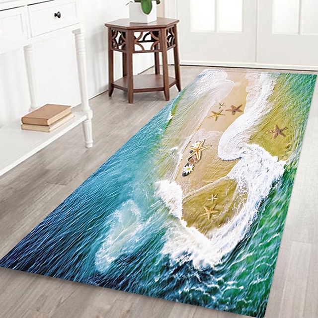  strand zeester strand collectie patroon flanel stof print huis entree matras badkamer matras matras