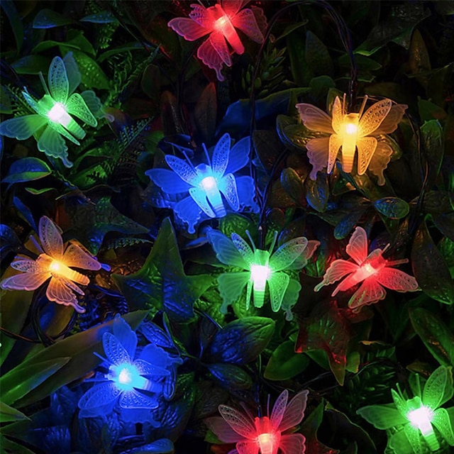  Motyl łańcuchy świetlne led 1.5/3m zewnętrzne lampki ślubne dekoracjezasilane bateryjnie lampki świąteczne przyjęcie świąteczne dekoracja balkonu ogrodowego;
