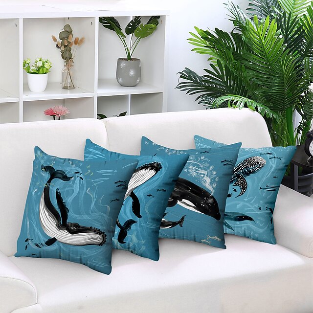 Home & Garden Home Decor | Cushion Cover 4PC Linen Soft Decorative Square Throw Pillow Cover Cushion Case Pillowcase for Sofa Be