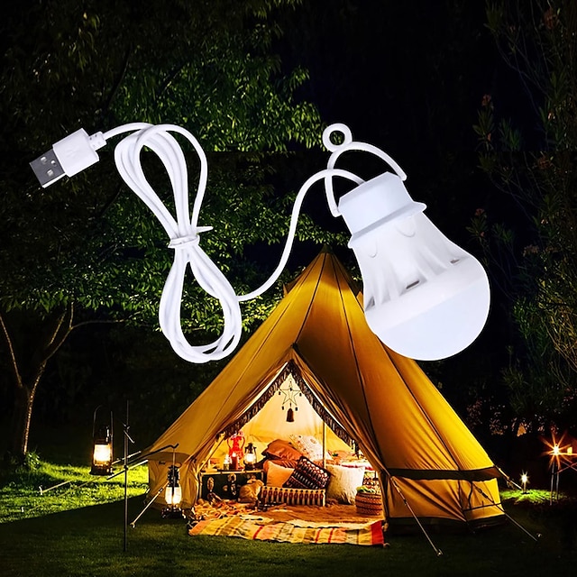 Lâmpada de lanterna de acampamento led portátil mini lâmpada 5 v usb power super birght para acampamento ao ar livre para caminhadas tempestades de furacões