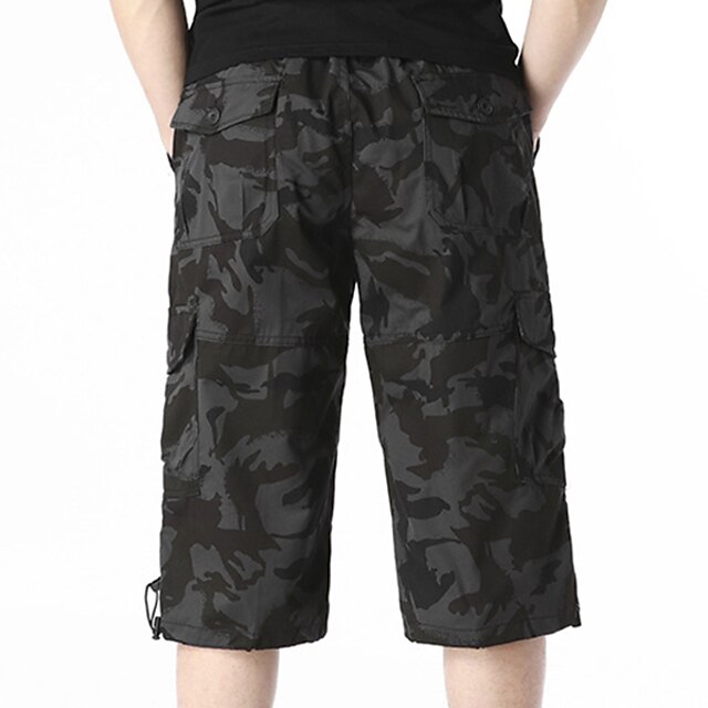 Men's Capri Cargo Shorts Cargo Shorts Capri Pants Zipper Pocket Leg ...