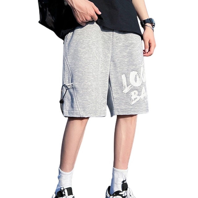 Mens Clothing Mens Bottoms | Mens Chic & Modern Casual Chinos Shorts Multiple Pockets Elastic Drawstring Design Print Knee Lengt