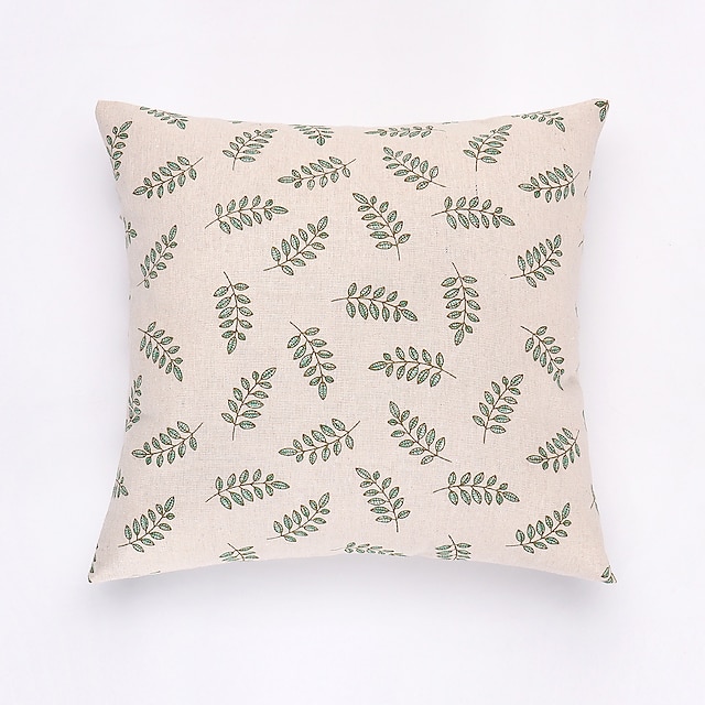 Home & Garden Home Decor | 1 pcs Leaf Print Cushion Cover Without Filler 45*45cm - IP87387