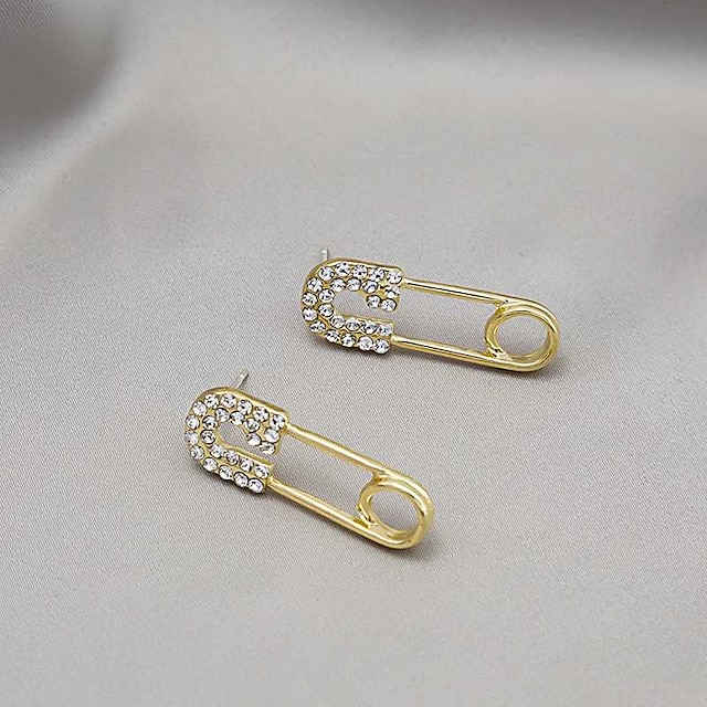 Shoes & Bags Fashion Accessories | A pair of Rhinestone Pin Shaped Earrings - YO67061