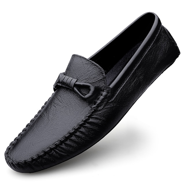  Bărbați Încălțăminte de Barcă Mocasini Pantofi de Pat de Copii  Pantofi de confort Casual Zilnic Birou și carieră Piele Loafer Negru Maro Primăvară Toamnă