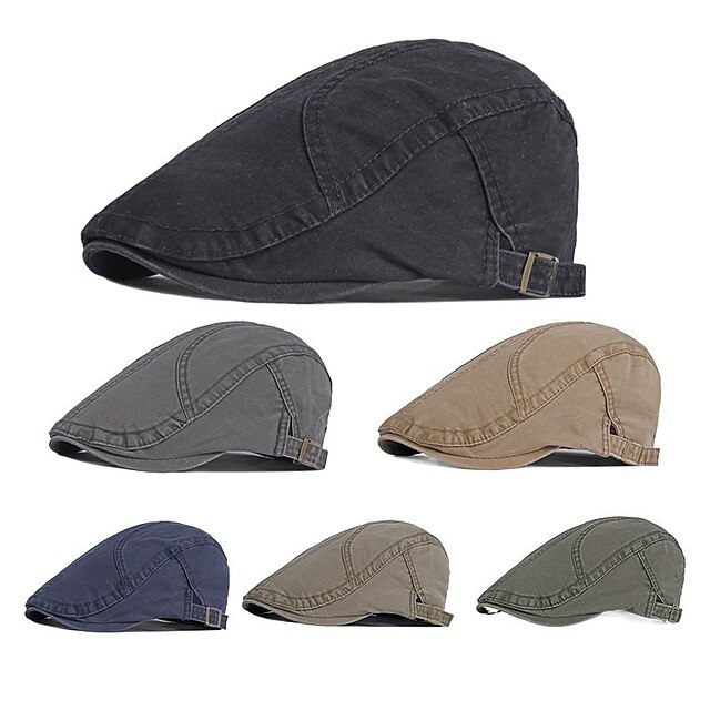 Shoes & Bags Fashion Accessories | 1 pcs Mens Casual Retro Simple Style Newsboy Hat Cabbie Cap Party / Evening Daily - ZV38636