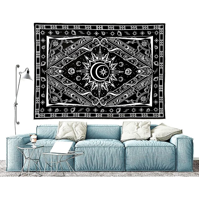 Home & Garden Home Decor | Blacklight UV Reactive The Underwater World Tapestry Fluorescence Psychedelic Mushroom Tapestry Black