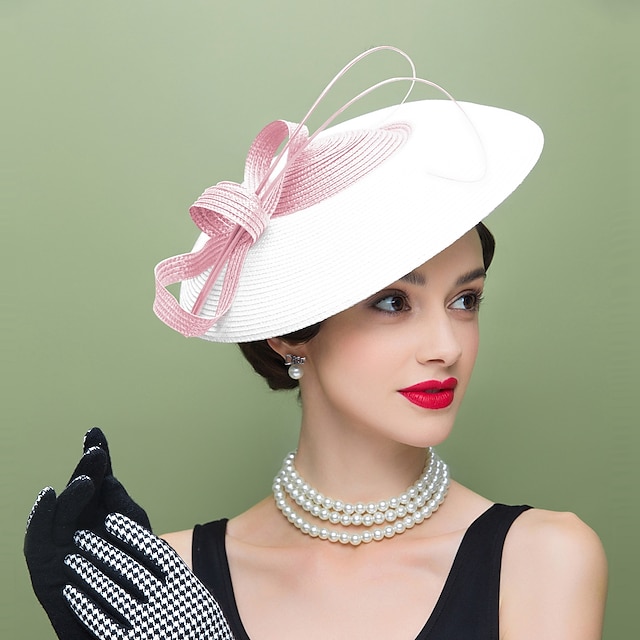 Women's Fascinators Pillbox Hat Cap Weddings Straw Fedora Vintage ...