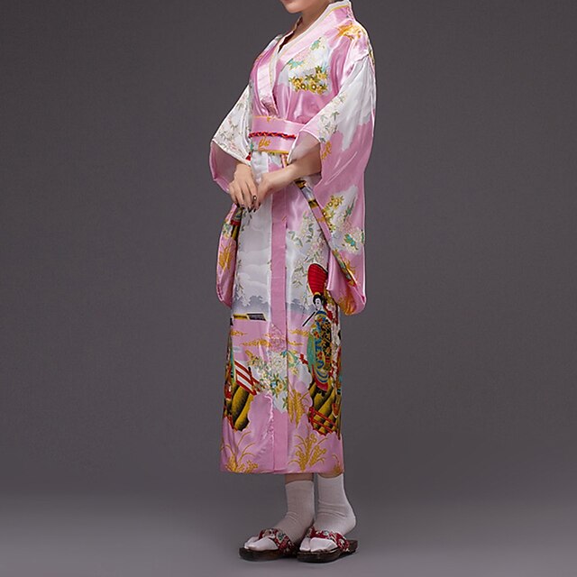 Toys & Hobbies Cosplay & Costumes | Adults Womens Japanese Traditional Yukata Robe Kimono For Party Polyester Masquerade Kimono 