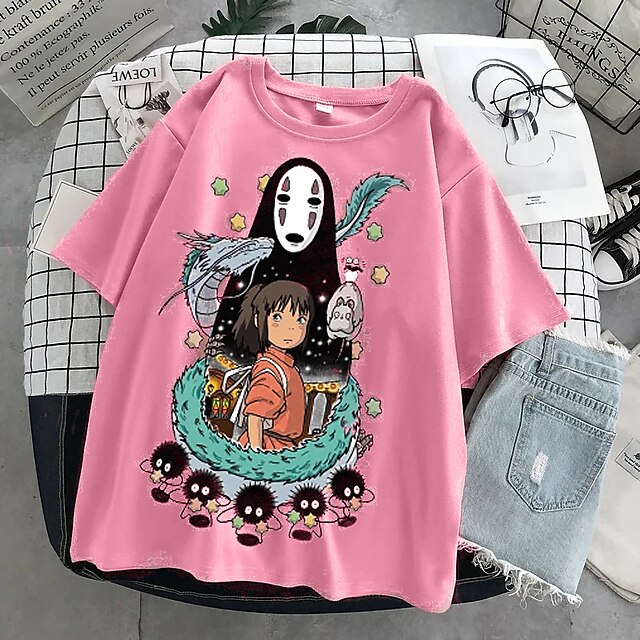 Toys & Hobbies Cosplay & Costumes | Inspired by Spirited Away T-shirt Anime 100% Polyester Anime Harajuku Graphic Street Style T