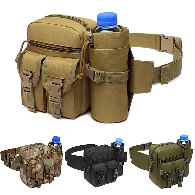  Tactique hommes sac de taille nylon randonnée bouteille d'eau pochette pour téléphone sports de plein air armée militaire chasse escalade camping ceinture sac