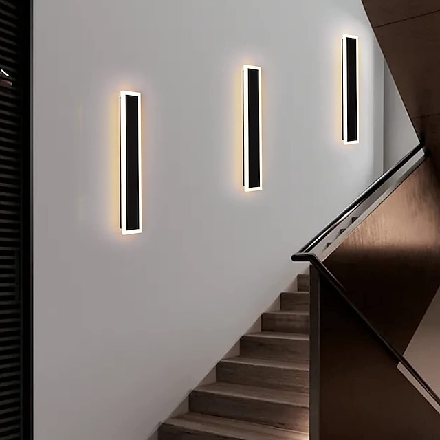  60/80/100 cm luz de parede led arandelas de parede acrílica longa varanda luminária de parede adequado para sala de estar ac85-265v