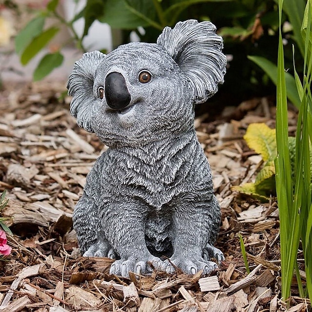  Resin Koala Garden Statues Sculptures Ornament Home Garden Decoration Animal Statue