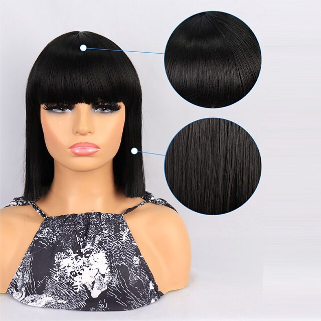 Beauty & Hair Wigs & Hair Pieces | Synthetic Wig Curly Weave Middle Part Wig 14 inch Ombre Black / Medium Auburn Synthetic Hair 