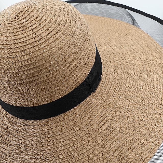 Shoes & Bags Fashion Accessories | 1pcs Sun Hat Summer Anti-UV Lady Wide Brim Hat Women Solid Plain Floppy Straw Hats for Female