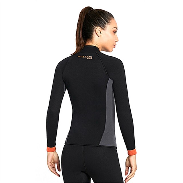 Sports & Outdoors Surfing, Diving & Snorkeling | Dive&Sail Womens Wetsuit Top Wetsuit Jacket 3mm SCR Neoprene Top Thermal Warm U