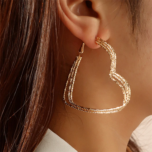 Women's Earrings Chic & Modern Party Heart Earring / Party Evening / Gold / Fall / Winter / Spring 7