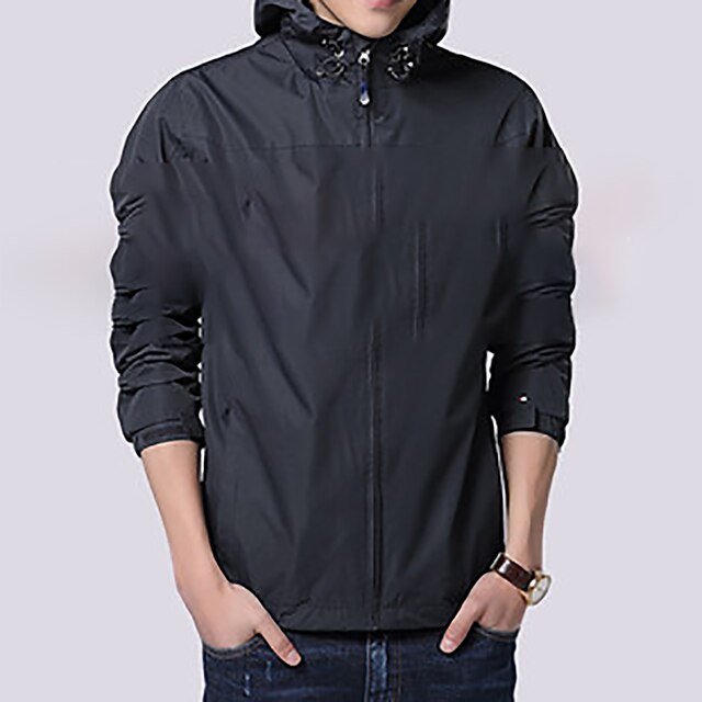 Mens Clothing Mens Outerwear | Mens Outdoor Jacket Training Outdoor Fall Winter Regular Coat Regular Fit Waterproof Windproof Ra