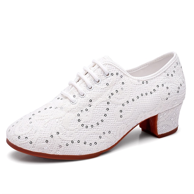 Women's Latin Shoes Practice Trainning Dance Shoes Stage Performance