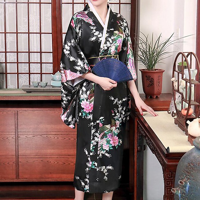 Toys & Hobbies Cosplay & Costumes | Adults Womens Japanese Traditional Yukata Robe Kimono For Party Polyester Masquerade Kimono 