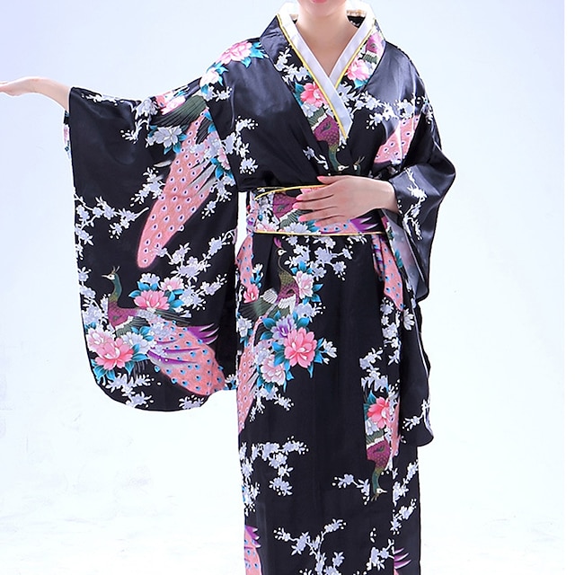  Women's Yukata Robe Kimono Japanese Traditional Masquerade Adults Kimono Coat Party