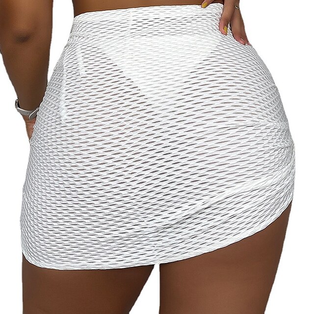 Womens Clothing Womens Bottoms | Womens Fashion Summer Skirts Vacation Beach Solid Colored White One-Size - WI49970