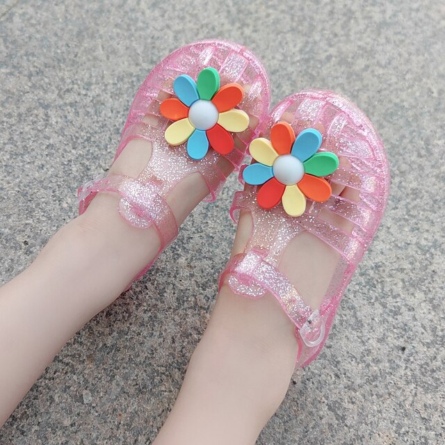 Shoes & Bags Kids Shoes | Girls Flats Bohemian Style Comfort Jelly Shoes PVC Cute Princess Shoes Little Kids(4-7ys) Casual Daily