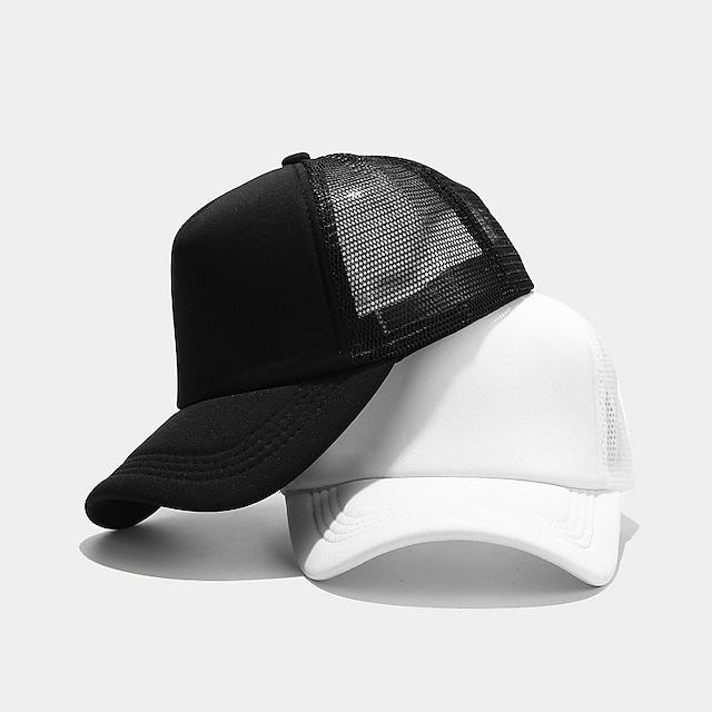  1 יחידות כובע יוניסקס מזדמן כובע בייסבול רשת רגיל כובעי סנאפ באק מתכוונן לנשים גברים היפ הופ כובע טרקטורון כובע אבא