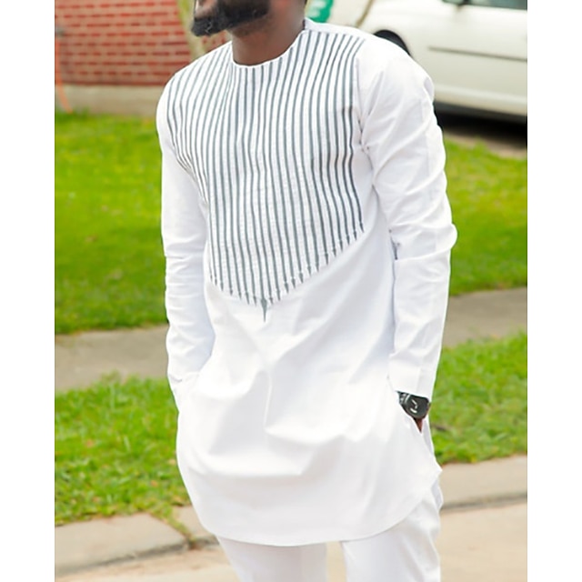  Hombre Camisas trajes africanos modernos Boho estampado africano Mascarada Adultos Camisas Fiesta
