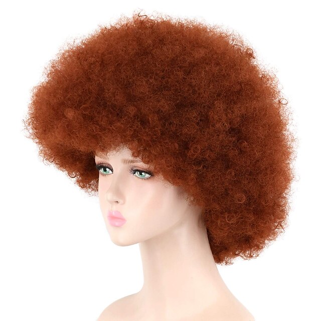 Beauty & Hair Wigs & Hair Pieces | Short Black Fluffy Disco Afro Wigs Synthetic Cosplay Fancy Funny Wigs for Unisex Men Women Wi