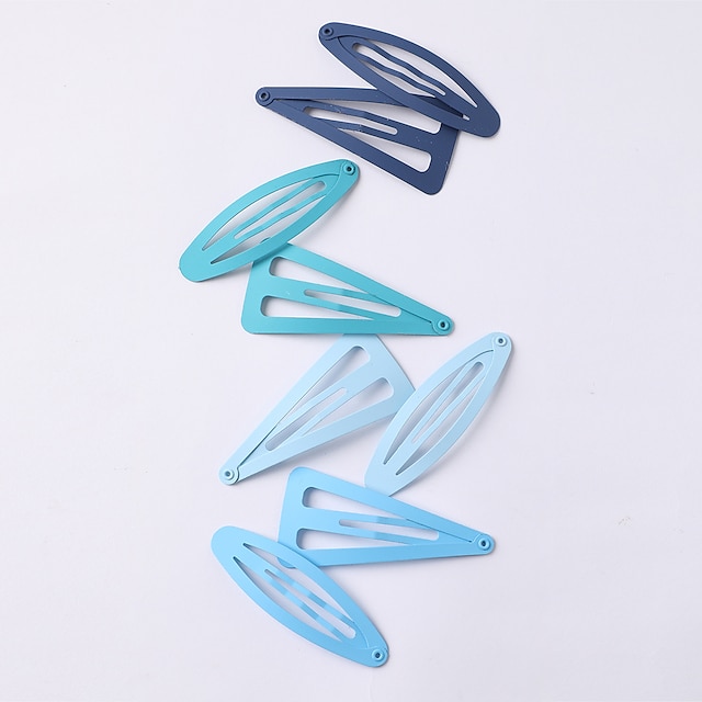 Shoes & Bags Fashion Accessories | 8pcs Womens Hair Clip For Street Daily Holiday Head Minimalist Iron Blue Pink Yellow - GB3113