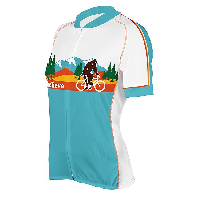 Sports & Outdoors Cycling | 21Grams Womens Short Sleeve Cycling Jersey Bike Top with 3 Rear Pockets Mountain Bike MTB Road Bike 