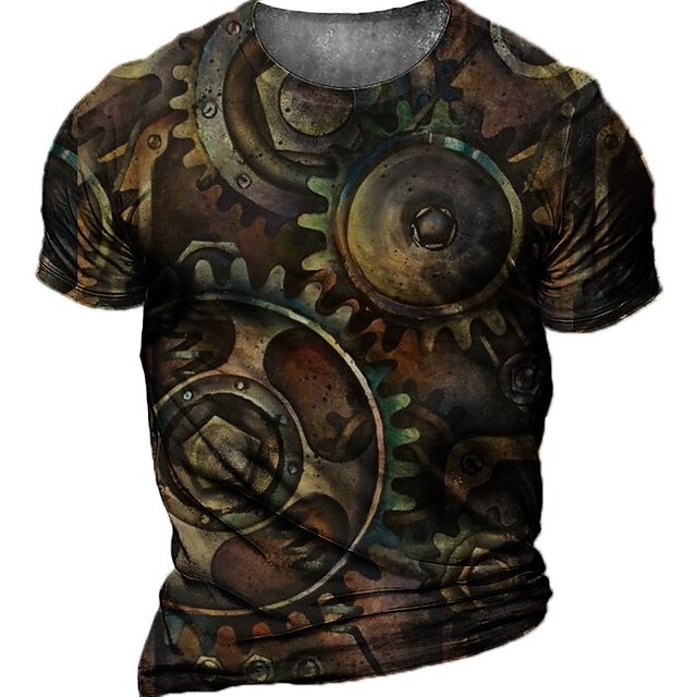 Mens Clothing Mens Tees & Tank Tops | Mens Unisex T shirt Tee 3D Print Graphic Prints Machine Crew Neck Street Daily Print Short