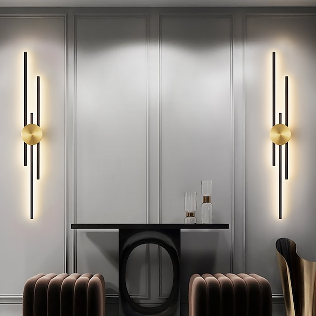  Luzes de parede interior estilo nórdico led sala de estar lojas/cafés luz de parede de cobre 220-240v