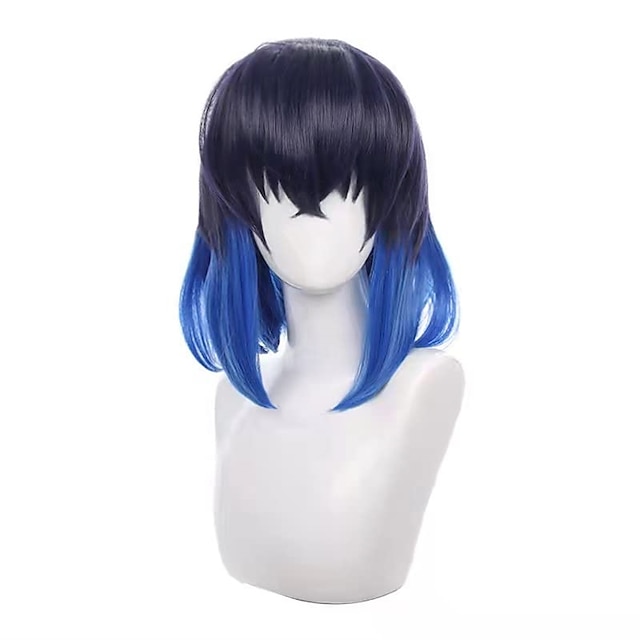 Beauty & Hair Wigs & Hair Pieces | Short Blue Black Cosplay Wig for Anime Demon Slayer Hashibira Inosuke Halloween Costume Party