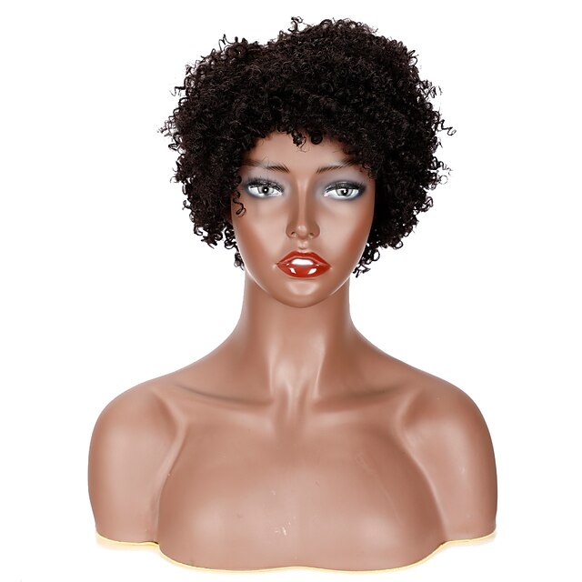 Beauty & Hair Wigs & Hair Pieces | Sleek Hot Selling Short Remy Human Hair Wig Brazilian Afro Kinky Curly Wigs For Black Women N