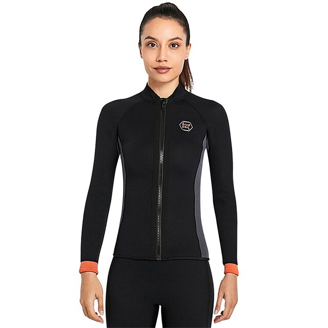 Sports & Outdoors Surfing, Diving & Snorkeling | Dive&Sail Womens Wetsuit Top Wetsuit Jacket 3mm SCR Neoprene Top Thermal Warm U