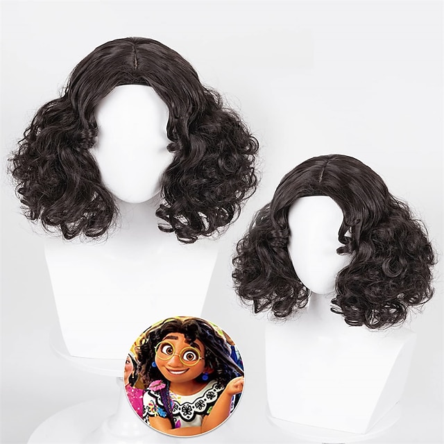 Beauty & Hair Wigs & Hair Pieces | Mirabel Wig for Encanto Cosplay Wig Short Bob Curly Wigs Red Brown for Halloween Costume Part