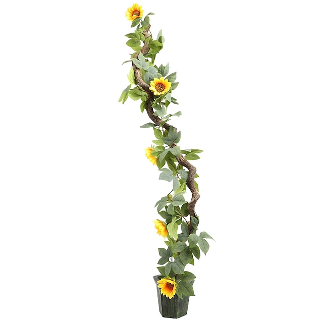 Home & Garden Home Decor | Artificial Flower Stylish Vertical Wall Flower Simulation Flower Vine Sunflower - NE95695