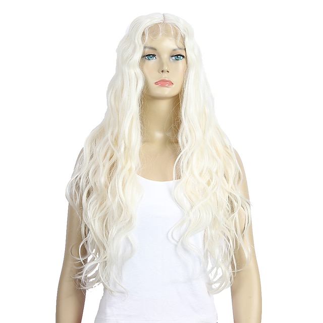 Beauty & Hair Wigs & Hair Pieces | Sleek Synthetic Lace Wig Body Wave Natural Ombre Blonde Wig 28 Inch Long Wavy Heat Resistance