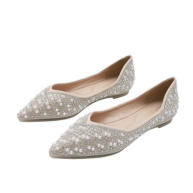 Shoes & Bags Womens Shoes | Womens Flats Formal Shoes Dress Shoes Sparkling Glitter Flat Heel Pointed Toe Closed Toe Elegant Sex