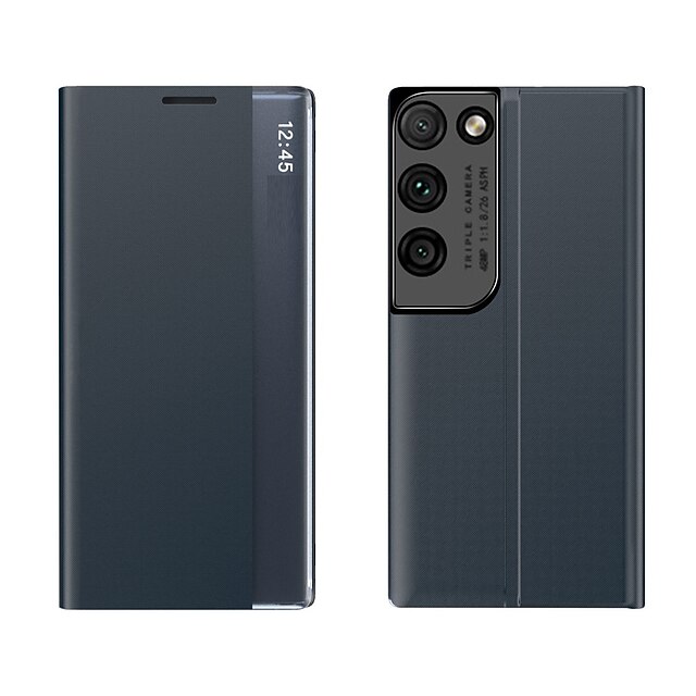 Phone Case For Samsung Galaxy S25 S24 S23 S22 S21 Ultra Plus A13 S20 Full Body Case Flip Bumper Frame Magnetic Dustproof Solid Colored PC PU Leather2