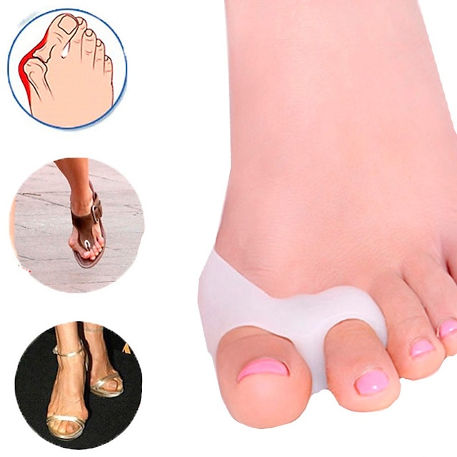  Unisex PU Leather Toe Separators Correction Fixed Practice / Beginner White / Black / Rosy Pink 1 Pair All Seasons