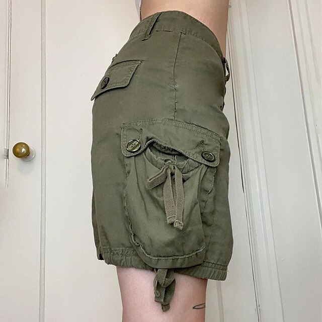 Womens Clothing Womens Bottoms | Womens Fashion Cargo Skirts Sports Outdoor Casual / Daily Cotton Solid Colored Pocket Army Gree