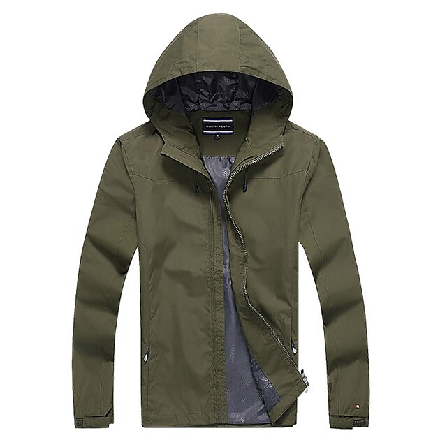 Mens Clothing Mens Outerwear | Mens Outdoor Jacket Training Outdoor Fall Winter Regular Coat Regular Fit Waterproof Windproof Ra